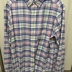 Vineyard Vines Pink and Blue Plaid Shirt